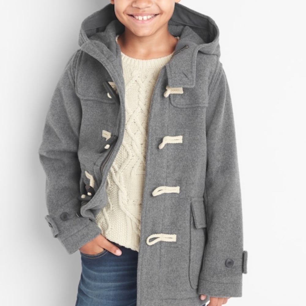 Gap Wool duffle Coat Gray/M Husky - Picture 1 of 6